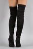 Suede Pointy Toe Stiletto Over-The-Knee Boots