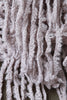 Fuzzy Stripe Knit Fringe Circle Scarf