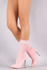 Liliana Stretched Sweater Knit Stiletto Mid-Calf Sock Boots