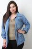 Washed Denim Zippered Front Jacket