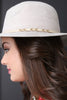 Suede Braid Trim Fedora Hat