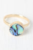 Abalone Shell Circle Ring