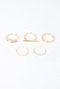 Delicate Arrow Bar Ring Set