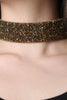 Wide Rhinestone Studded Choker Necklace