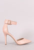 Breckelle Pointy Toe Ankle Strap Stiletto Pump