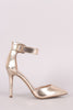 Breckelle Pointy Toe Ankle Strap Stiletto Pump