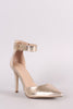 Breckelle Pointy Toe Ankle Strap Stiletto Pump