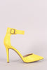 Breckelle Pointy Toe Ankle Strap Stiletto Pump