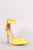 Breckelle Pointy Toe Ankle Strap Stiletto Pump