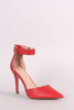 Breckelle Pointy Toe Ankle Strap Stiletto Pump