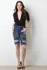 Camo Patched Denim Bermuda Shorts